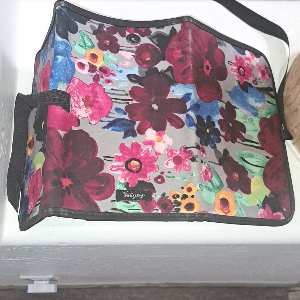 Thirty-One Floral Cosmetic Bag - Red, Blue, Pink - Picture 7 of 10